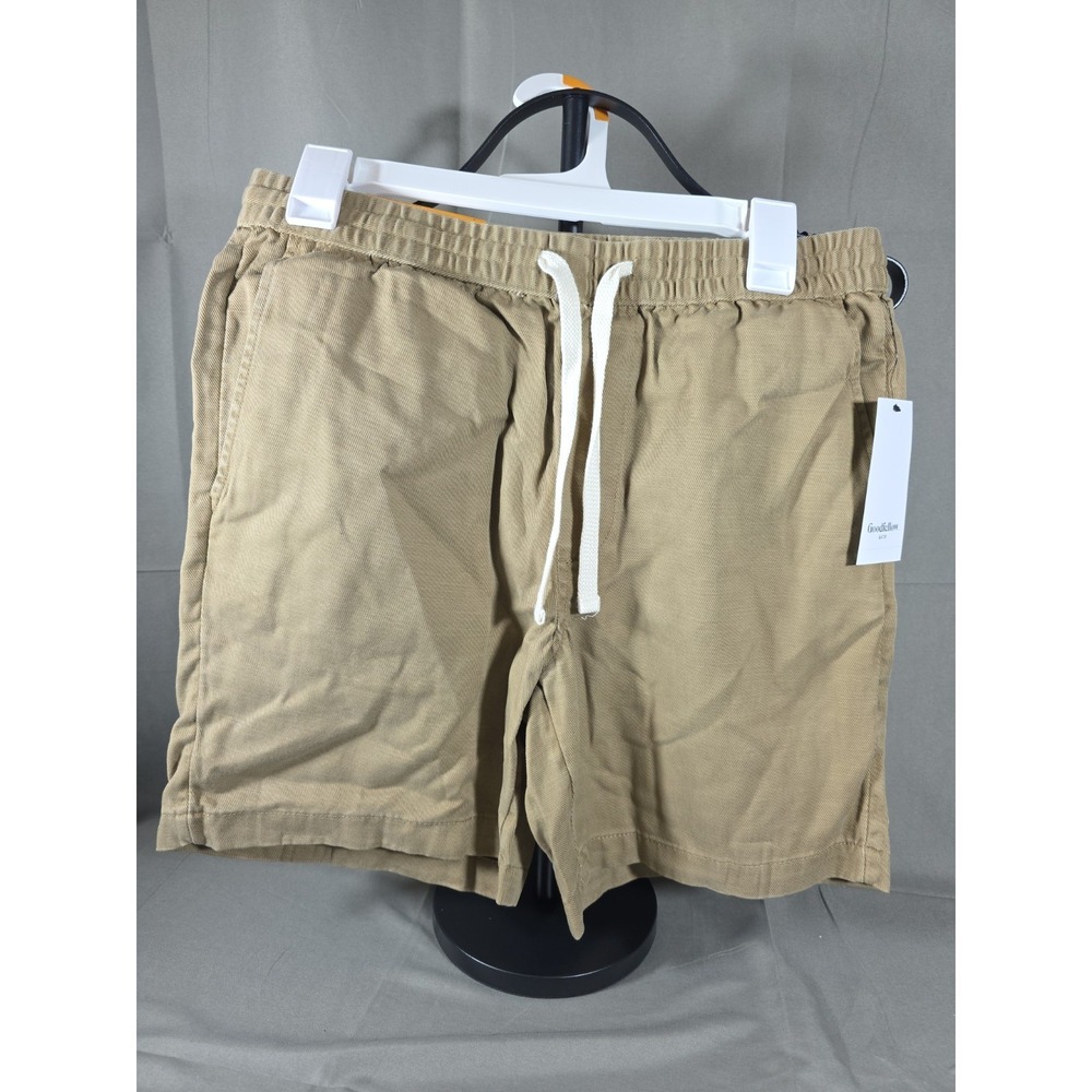 Goodfellow & Co The Vintage Collection Pull On Shorts Tan‎ 7" Men's Size Small